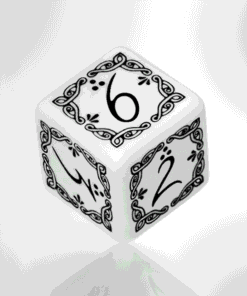 Kostka k6 - Elficka Biało-Czarna