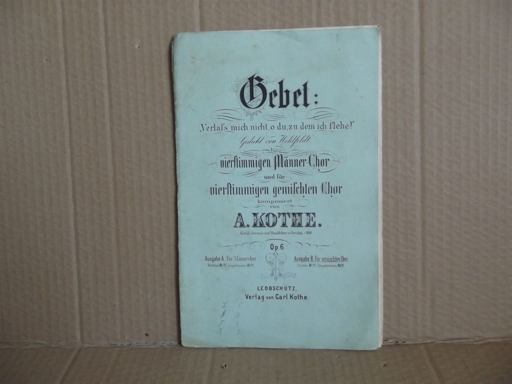 Gebet - A. Kothe - nuty dla chóru - 1868 r