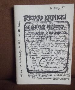 niewiele wiecej wiersze z notatnika ryszard krynicki