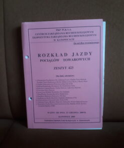 rozklad jazdy pociagow towarowych zeszyt 423 2009