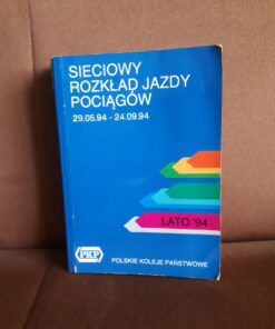sieciowy rozklad jazdy pociagow 29.05.94-24.09.94 lato 94 pkp