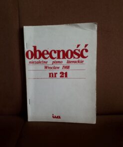 obecnosc niezalezne pismo literackie nr 21 1988