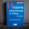 historia administracji w polsce 1764-2020 witkowski