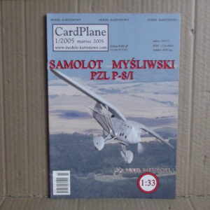 cardplane samolot mysliwski pzl p-8